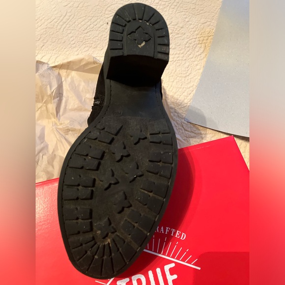 Black Suede Lace-up Ankle Boots - Picture 5 of 5